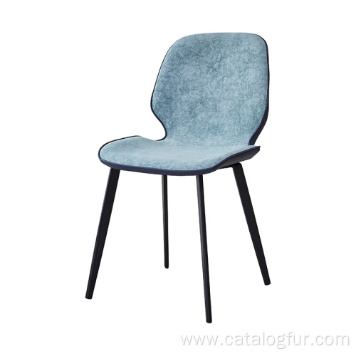 Contemporary upholstered seat wooden dining chair for kitchen